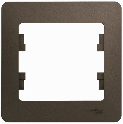 Рамка горизонтальная Systeme Electric Glossa 1-м. шоколад  картинка